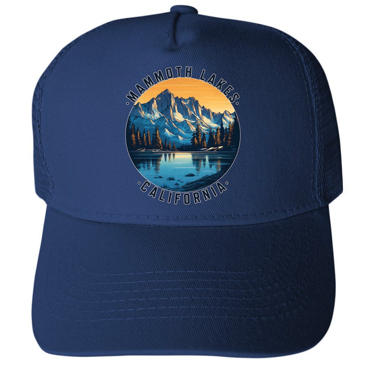 Mammoth Lakes California Design B Unisex Mesh Back Trucker Hat with Adjustable Snapback Image 1