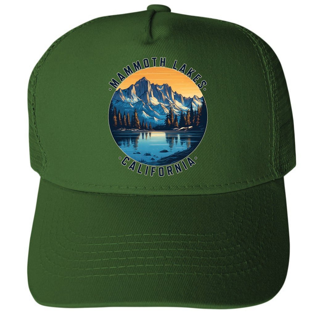 Mammoth Lakes California Design B Unisex Mesh Back Trucker Hat with Adjustable Snapback Image 2