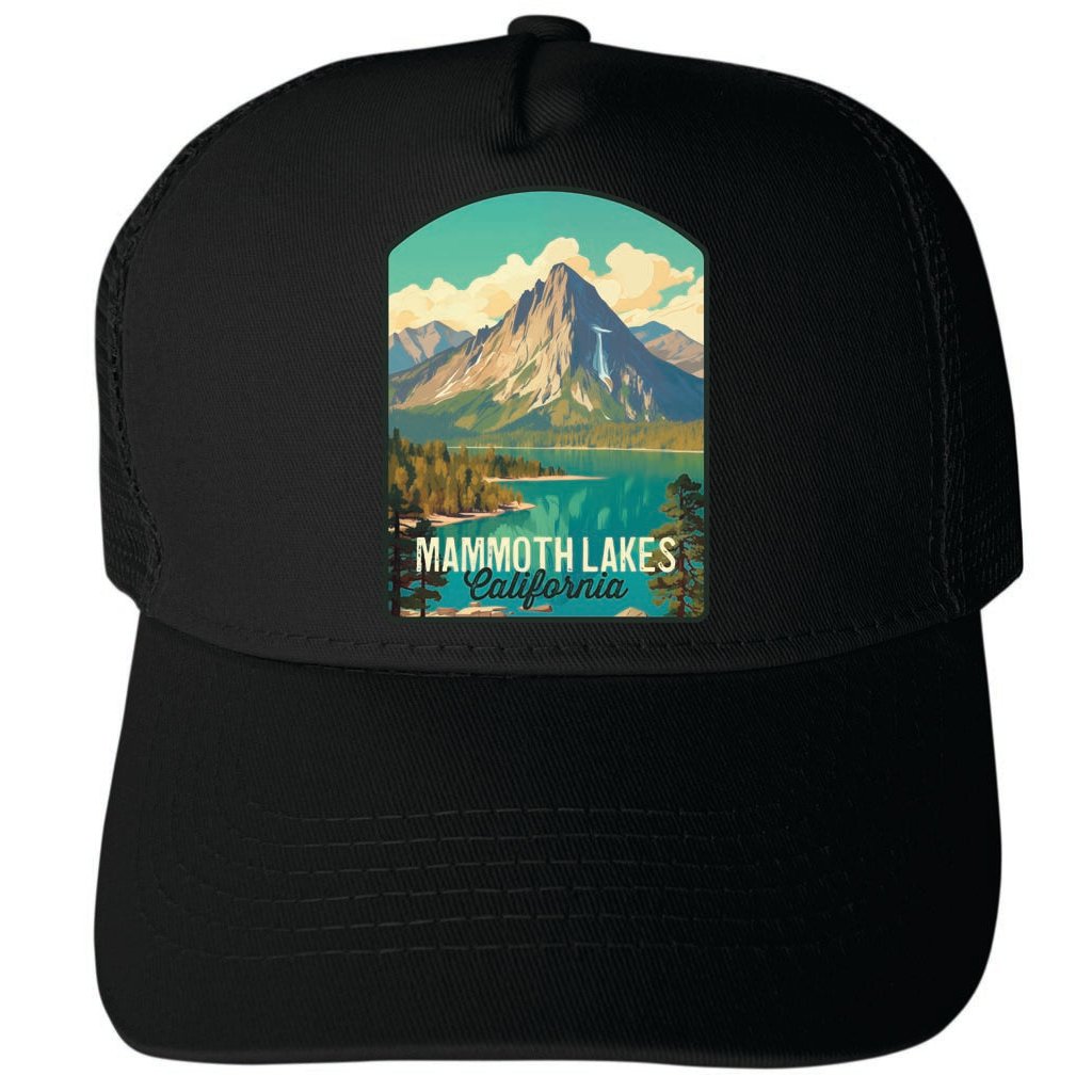 Mammoth Lakes California Design A Unisex Mesh Back Trucker Hat with Adjustable Snapback Image 1