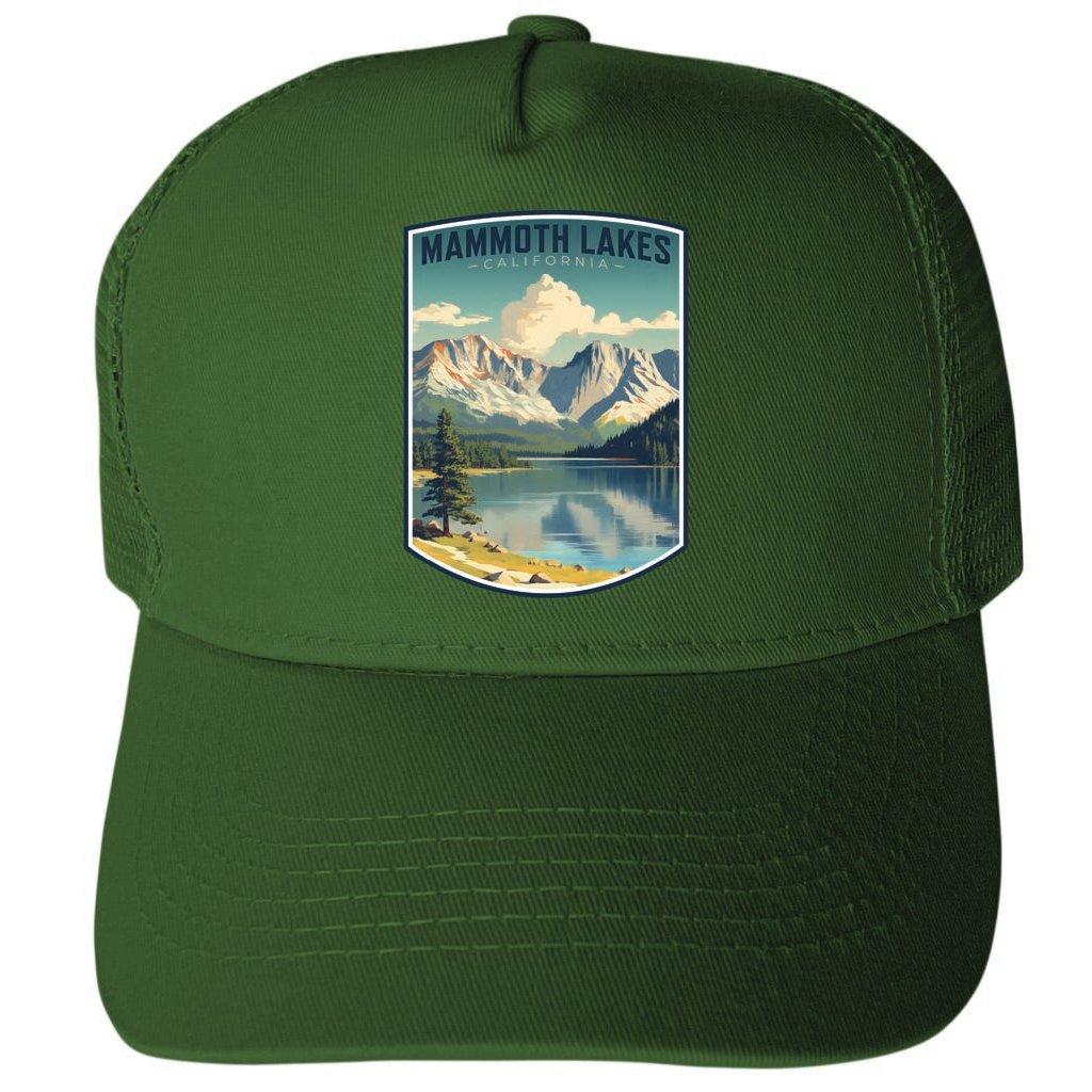 Mammoth Lakes California Design C Unisex Mesh Back Trucker Hat with Adjustable Snapback Image 2