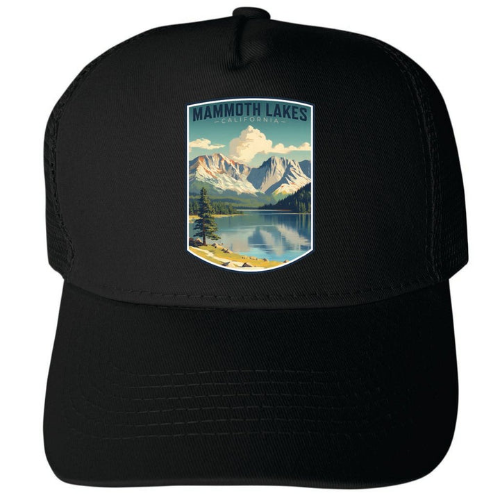 Mammoth Lakes California Design C Unisex Mesh Back Trucker Hat with Adjustable Snapback Image 4