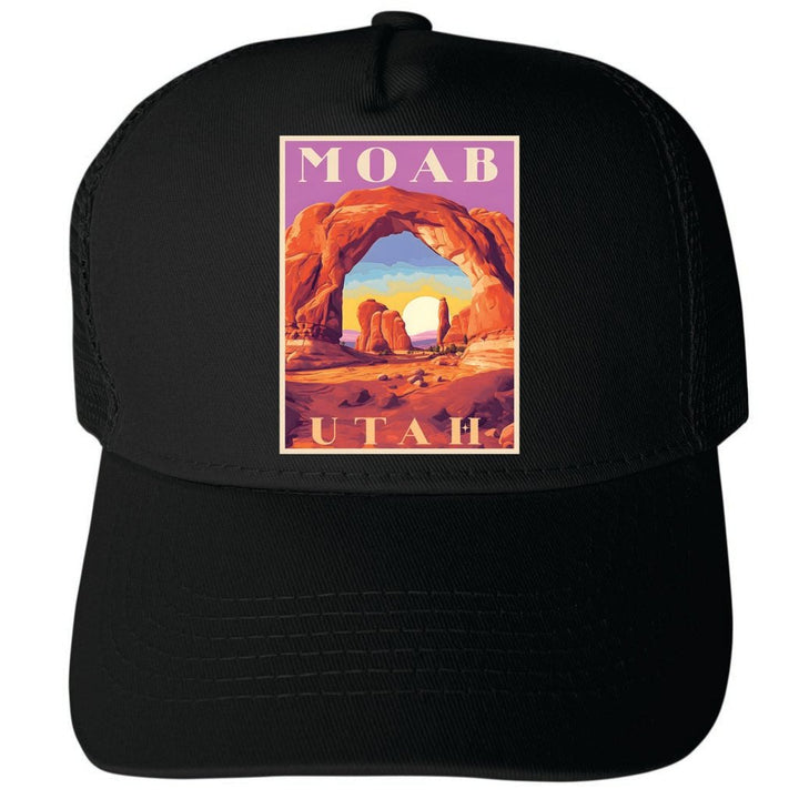 Moab Utah Design A Unisex Mesh Back Trucker Hat with Adjustable Snapback Image 1