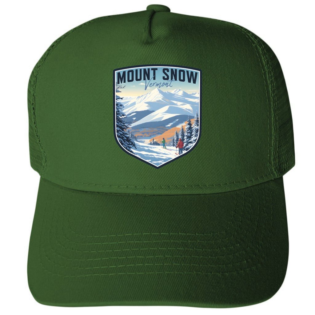 Mount Snow Vermont Design B Unisex Mesh Back Trucker Hat with Adjustable Snapback Image 2