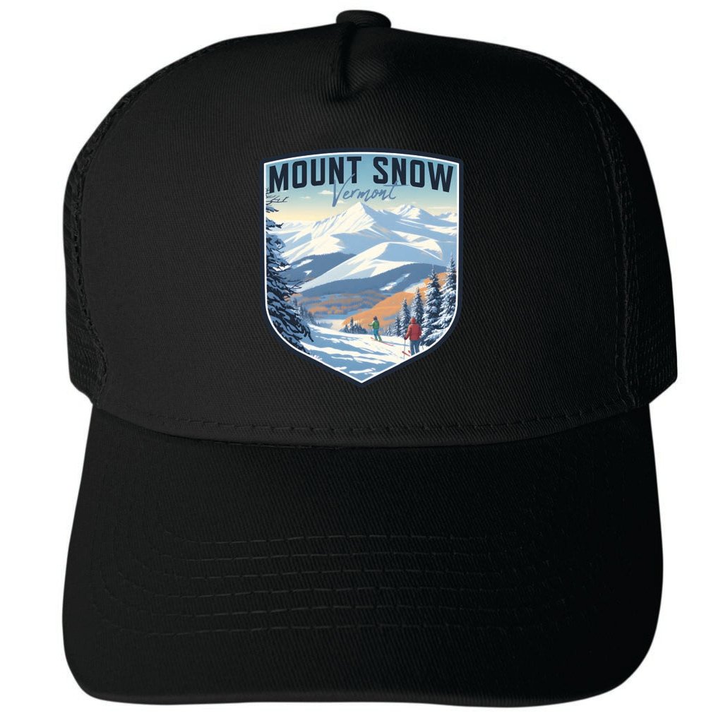 Mount Snow Vermont Design B Unisex Mesh Back Trucker Hat with Adjustable Snapback Image 4