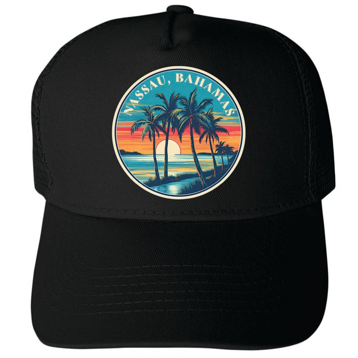 Nassau The Bahamas Design D Unisex Mesh Back Trucker Hat with Adjustable Snapback Image 4