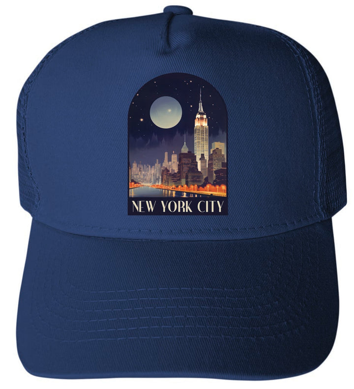 York City York Design C Unisex Mesh Back Trucker Hat with Adjustable Snapback Image 1