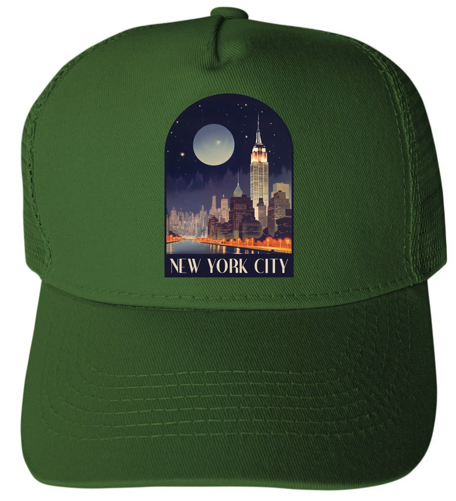 York City York Design C Unisex Mesh Back Trucker Hat with Adjustable Snapback Image 4