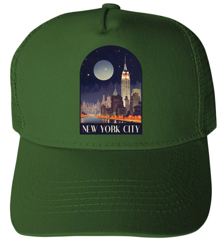 York City York Design C Unisex Mesh Back Trucker Hat with Adjustable Snapback Image 1