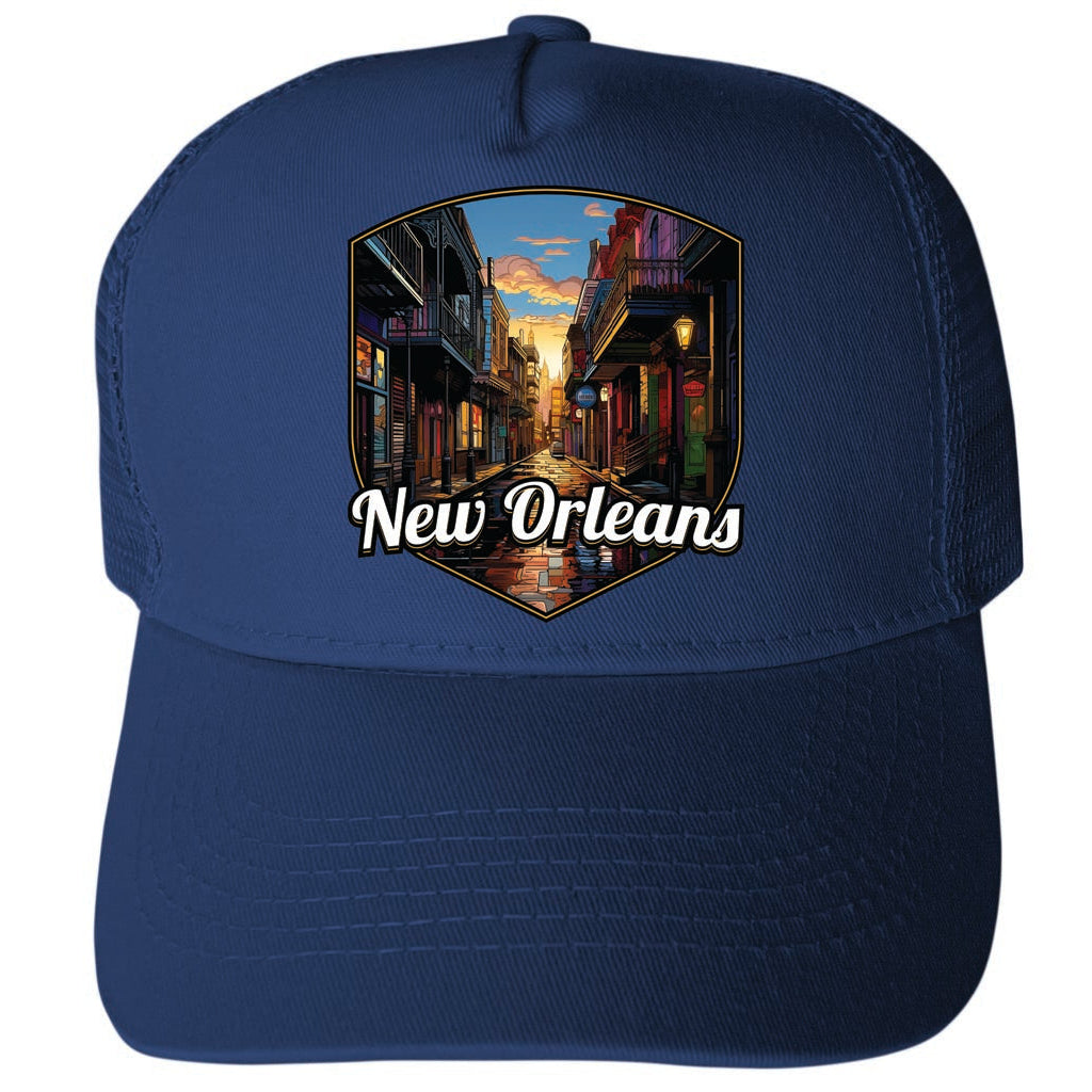 Orleans Louisiana Design A Unisex Mesh Back Trucker Hat with Adjustable Snapback Image 1