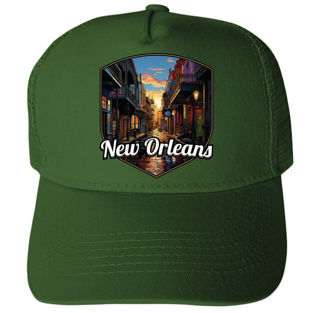 Orleans Louisiana Design A Unisex Mesh Back Trucker Hat with Adjustable Snapback Image 2