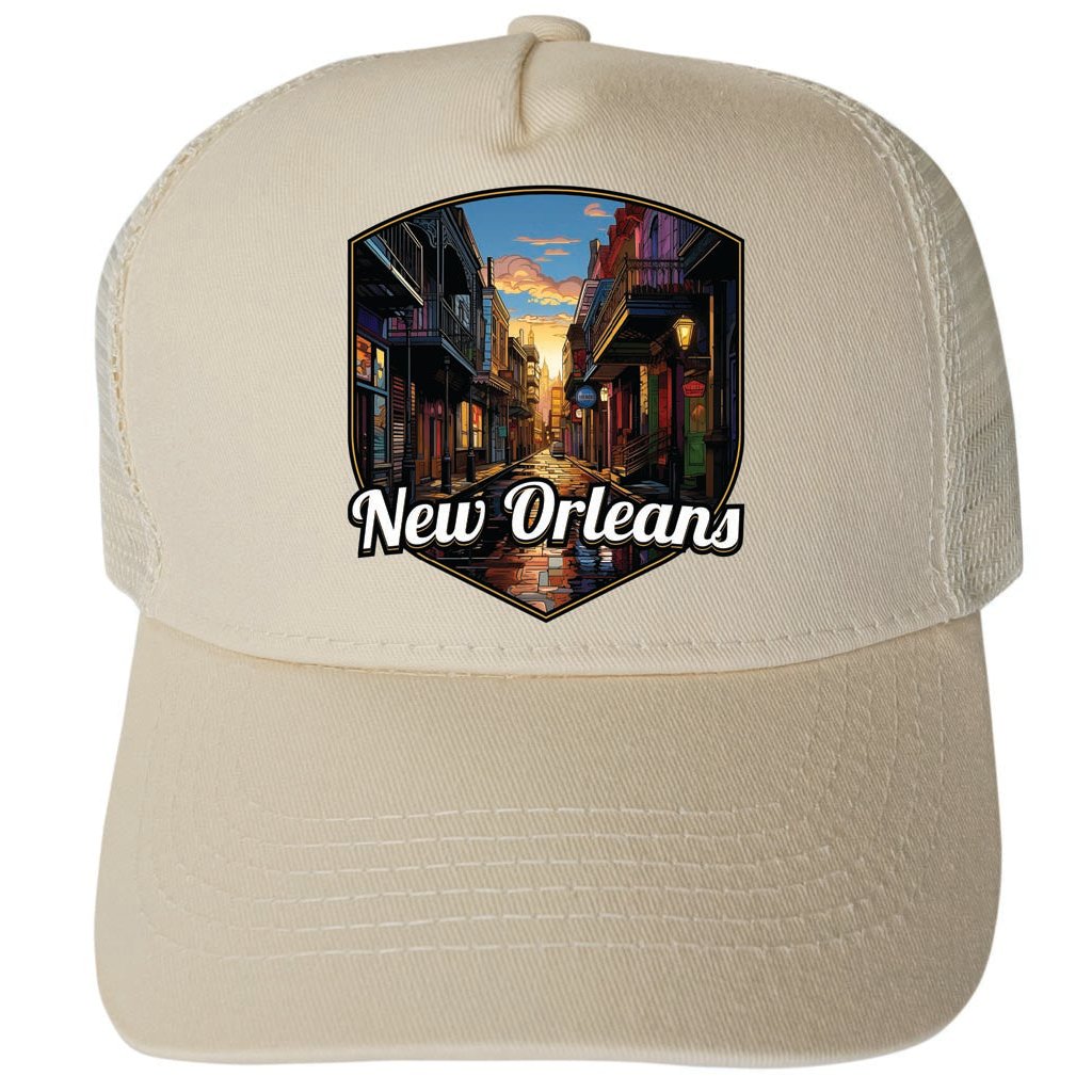 Orleans Louisiana Design A Unisex Mesh Back Trucker Hat with Adjustable Snapback Image 3