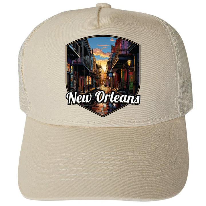 Orleans Louisiana Design A Unisex Mesh Back Trucker Hat with Adjustable Snapback Image 1