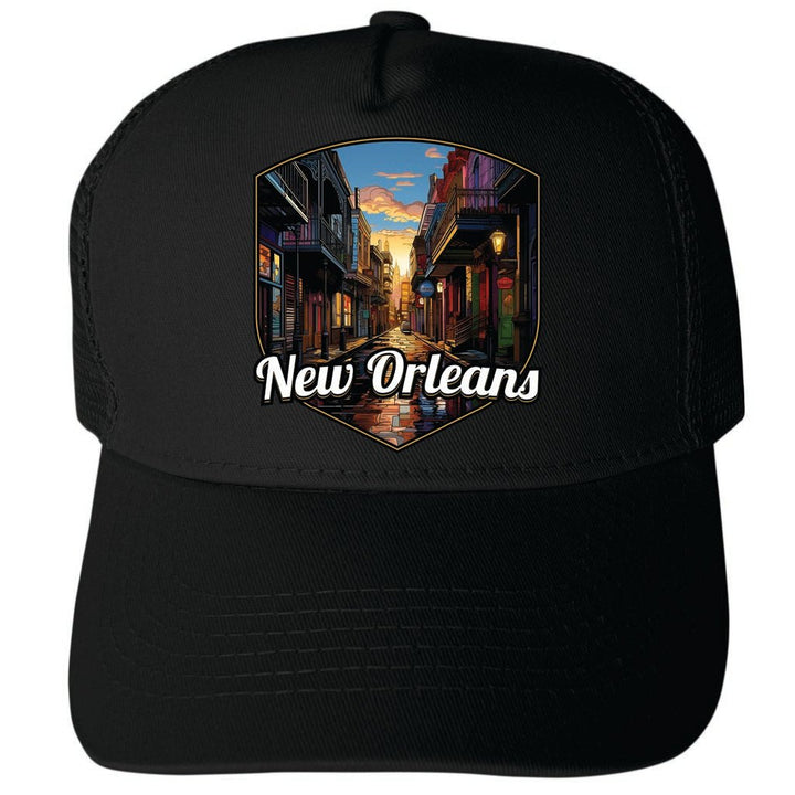 Orleans Louisiana Design A Unisex Mesh Back Trucker Hat with Adjustable Snapback Image 4