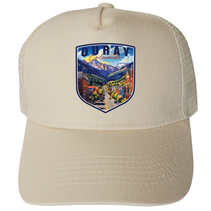 Ouray Colorado Town Design Unisex Mesh Back Trucker Hat with Adjustable Snapback Image 3