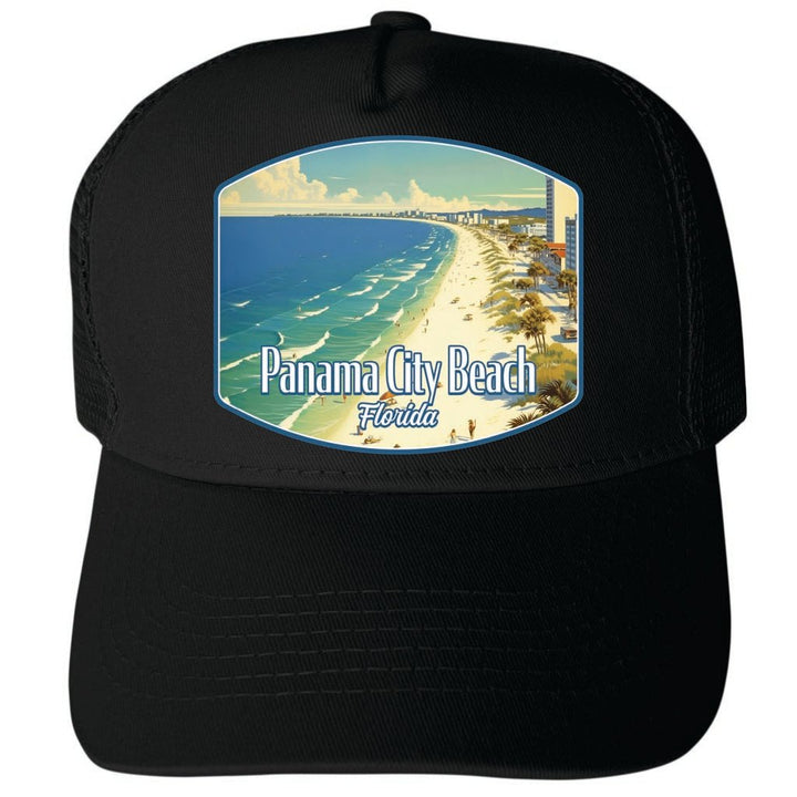 Panama City Beach Florida Design A Unisex Mesh Back Trucker Hat with Adjustable Snapback Image 4