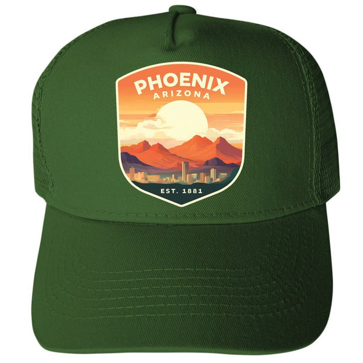 Phoenix Arizona Design B Unisex Mesh Back Trucker Hat with Adjustable Snapback Image 1