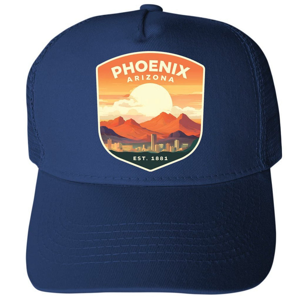 Phoenix Arizona Design B Unisex Mesh Back Trucker Hat with Adjustable Snapback Image 2