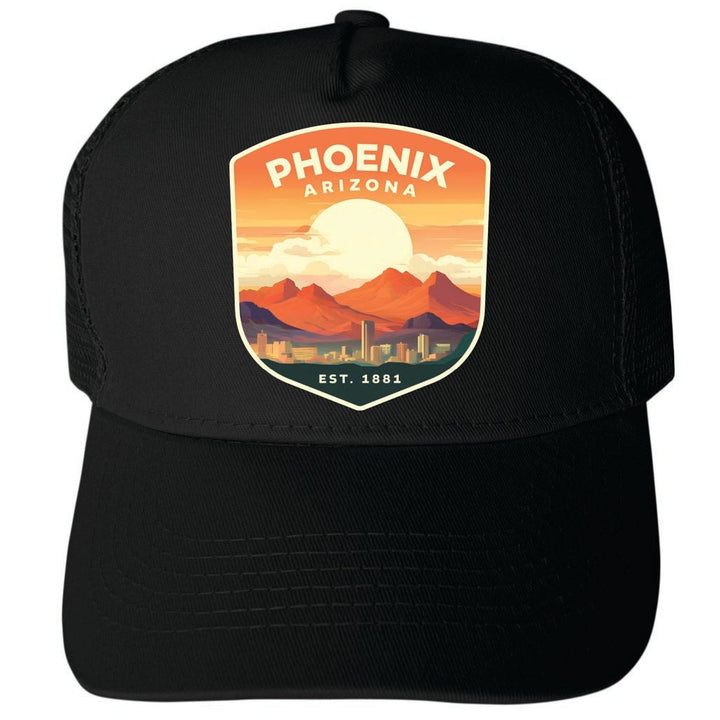 Phoenix Arizona Design B Unisex Mesh Back Trucker Hat with Adjustable Snapback Image 4