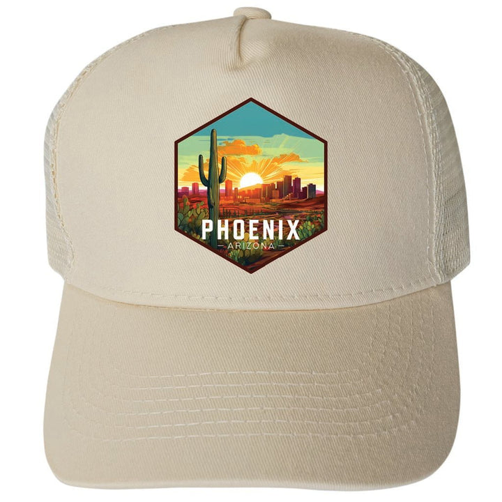 Phoenix Arizona Design D Unisex Mesh Back Trucker Hat with Adjustable Snapback Image 3