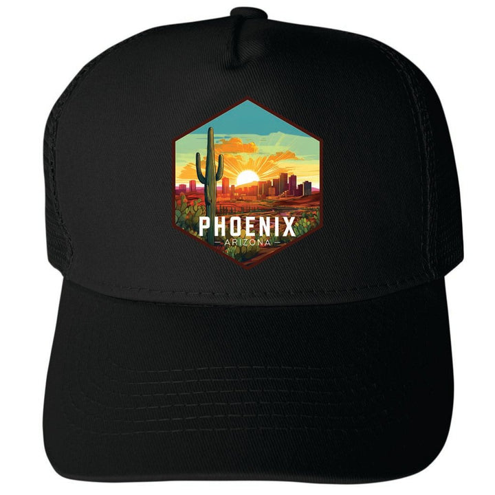 Phoenix Arizona Design D Unisex Mesh Back Trucker Hat with Adjustable Snapback Image 4