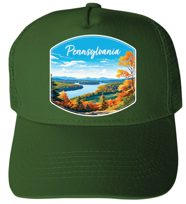 Pennsylvania Design C Unisex Mesh Back Trucker Hat with Adjustable Snapback Image 2