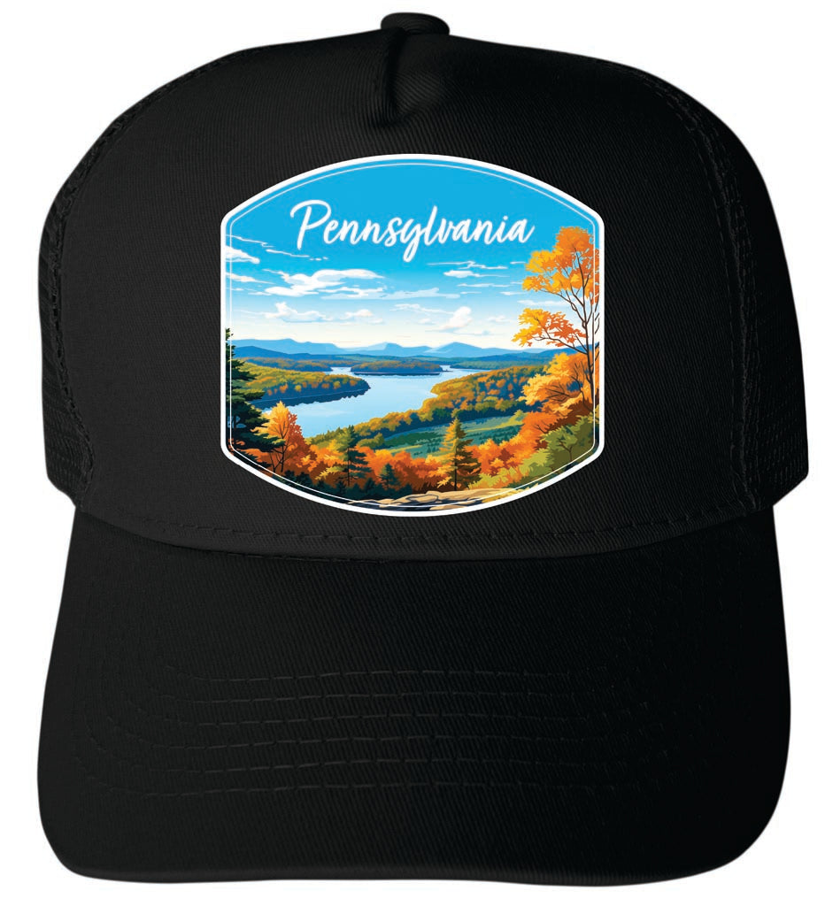 Pennsylvania Design C Unisex Mesh Back Trucker Hat with Adjustable Snapback Image 4