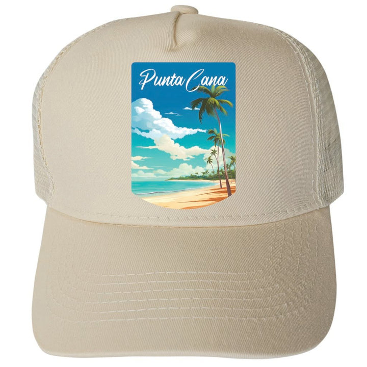 Punta Cana Dominican Republic D Unisex Mesh Back Trucker Hat with Adjustable Snapback Image 3