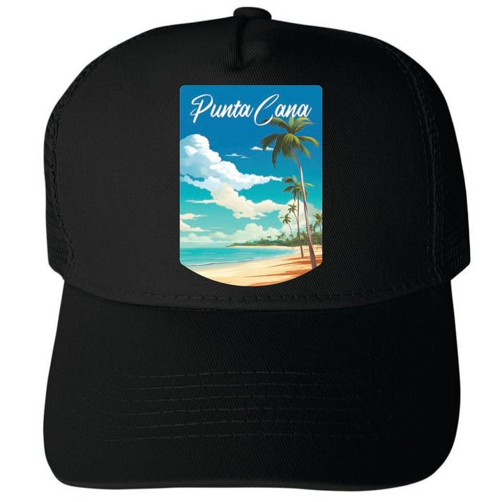 Punta Cana Dominican Republic D Unisex Mesh Back Trucker Hat with Adjustable Snapback Image 4