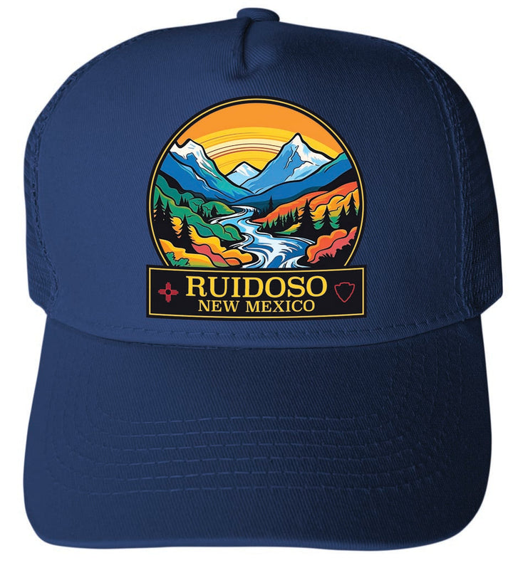 Ruidoso Mexico Design B Unisex Mesh Back Trucker Hat with Adjustable Snapback Image 2