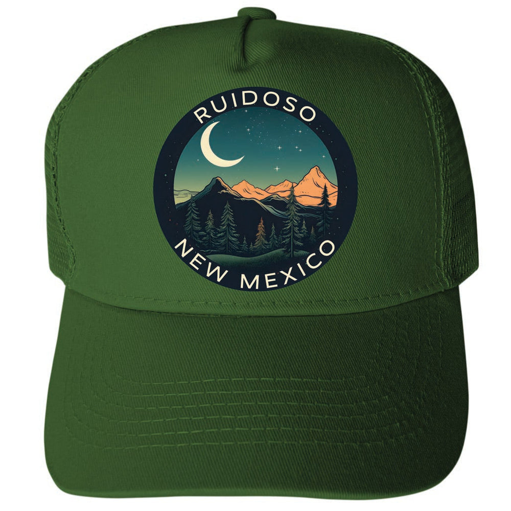 Ruidoso Mexico Design A Unisex Mesh Back Trucker Hat with Adjustable Snapback Image 2