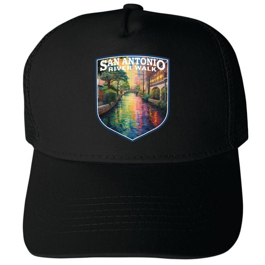 San Antonio Texas Design A Unisex Mesh Back Trucker Hat with Adjustable Snapback Image 1