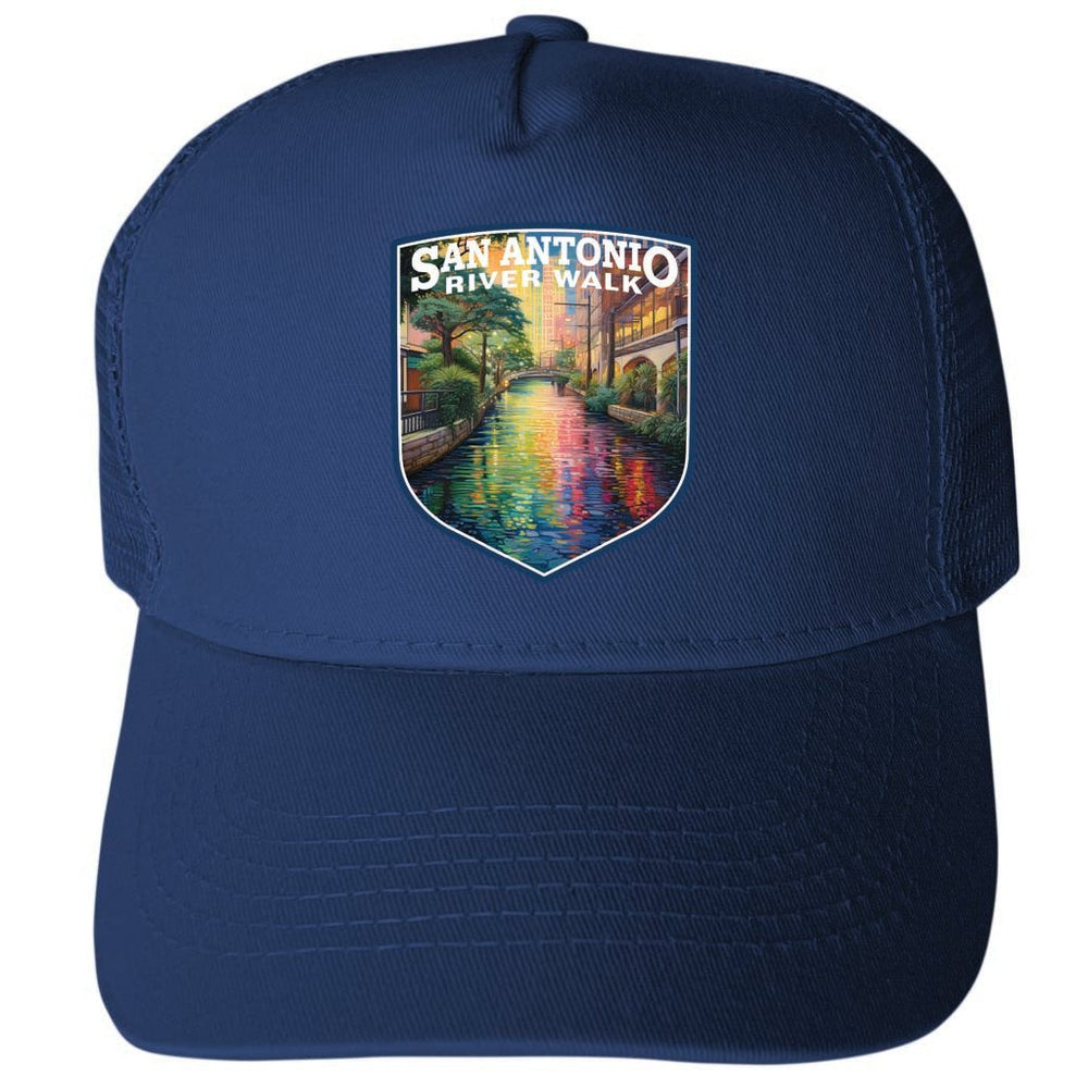 San Antonio Texas Design A Unisex Mesh Back Trucker Hat with Adjustable Snapback Image 2