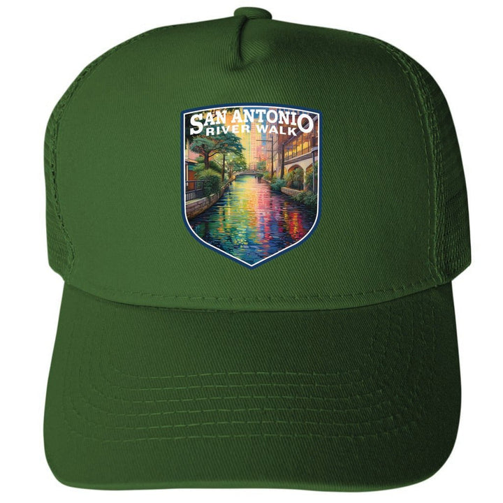 San Antonio Texas Design A Unisex Mesh Back Trucker Hat with Adjustable Snapback Image 3