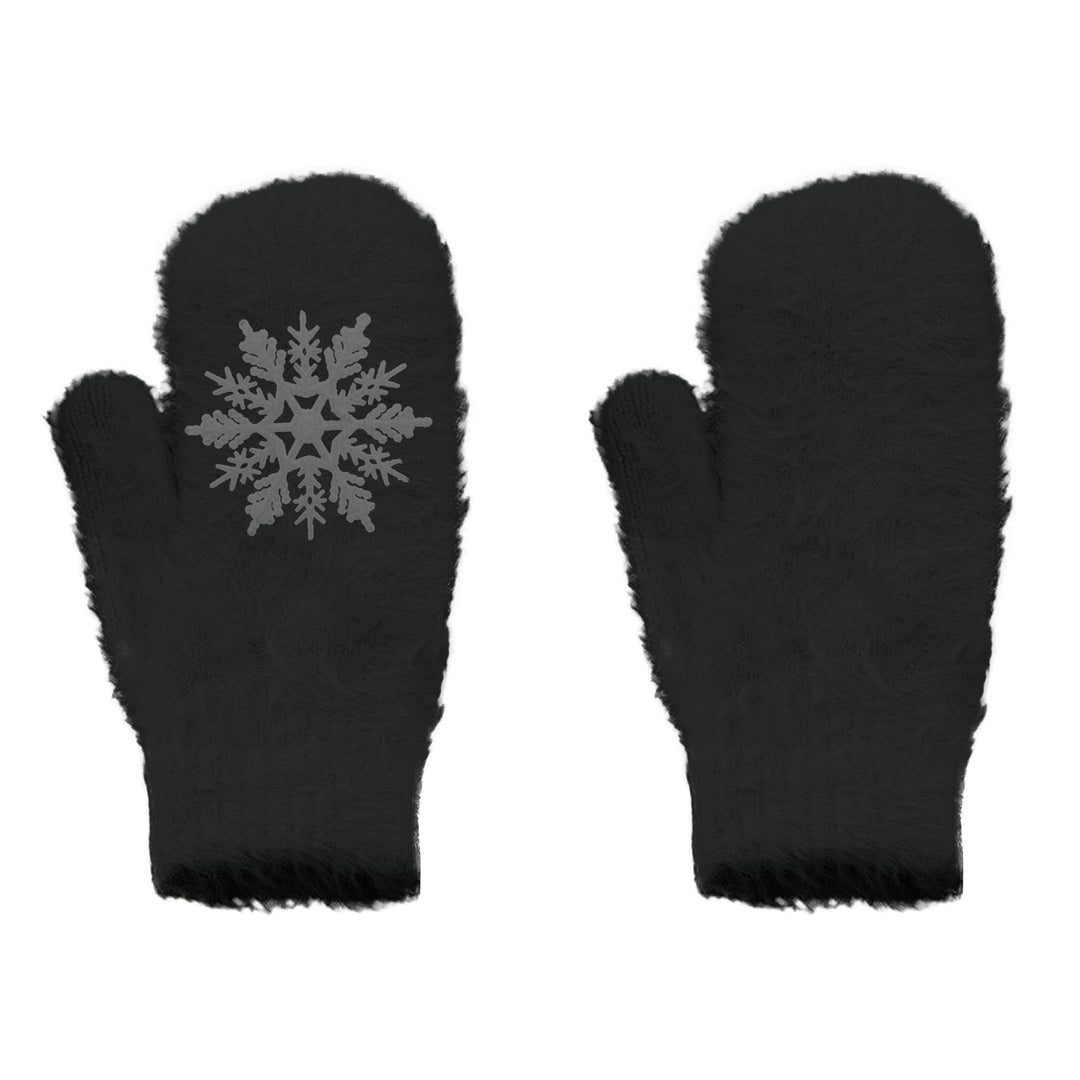 1-Pair Womens Plush Heated Faux faux Mittens Soft and Cozy Winter Wear Image 4