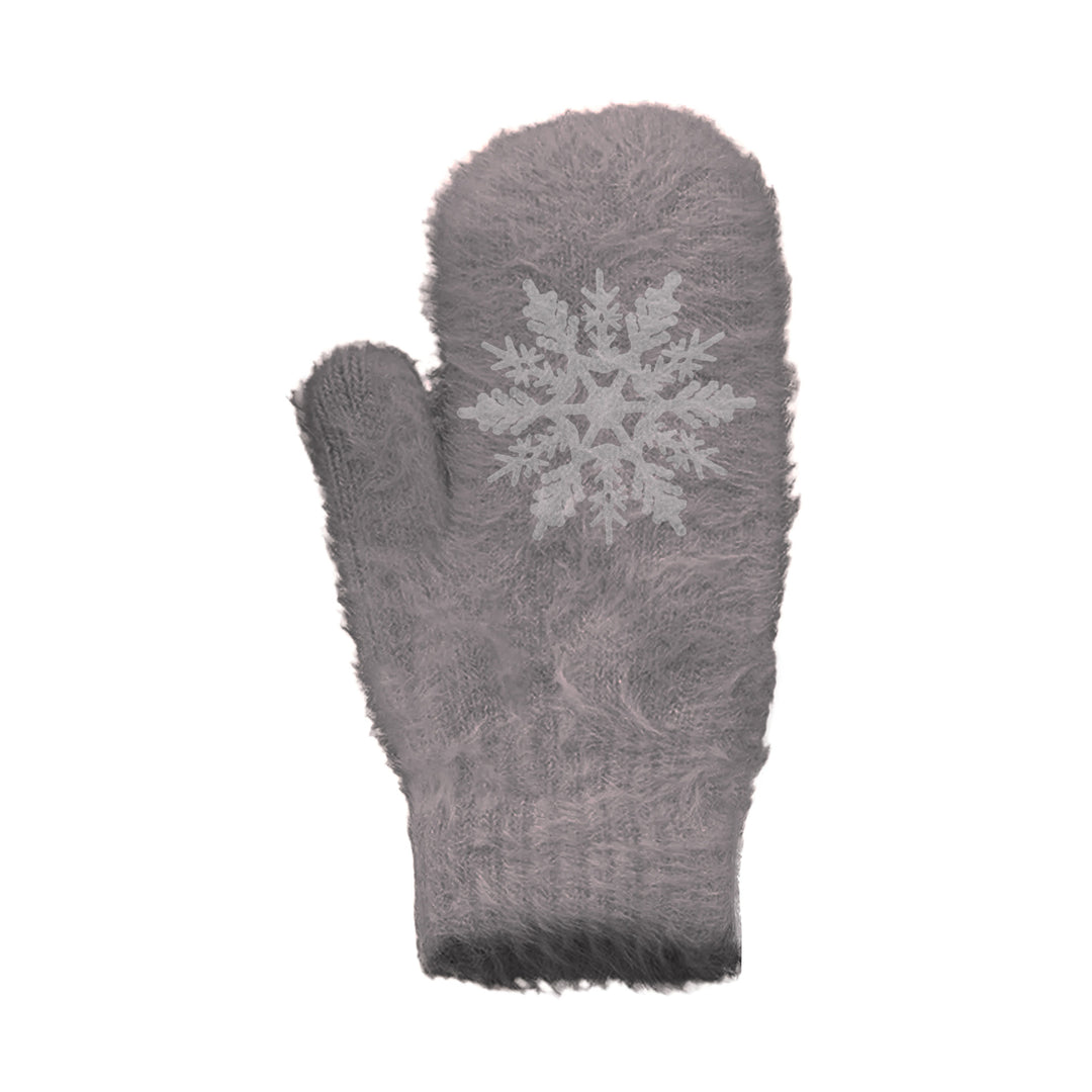 1-Pair Womens Plush Heated Faux faux Mittens Soft and Cozy Winter Wear Image 11