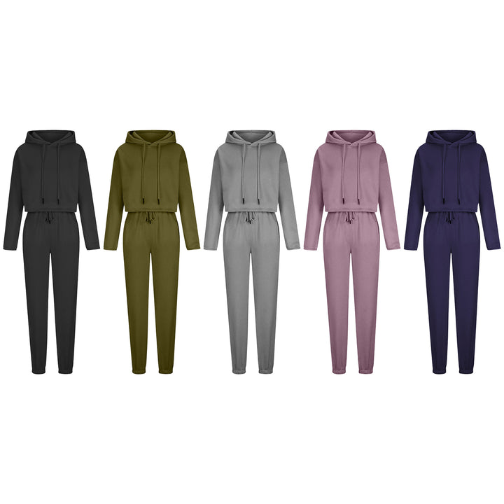 4-Piece Womens Soft Cozy and Warm Pullover Fleece Set for Loungewear and Cold Weather Image 4