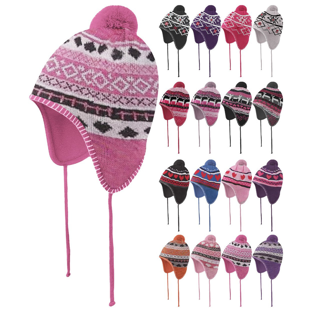 3-Piece Womens Ultra-Soft Winter Warm Cozy Comfy Earflap Beanie Hat Image 4