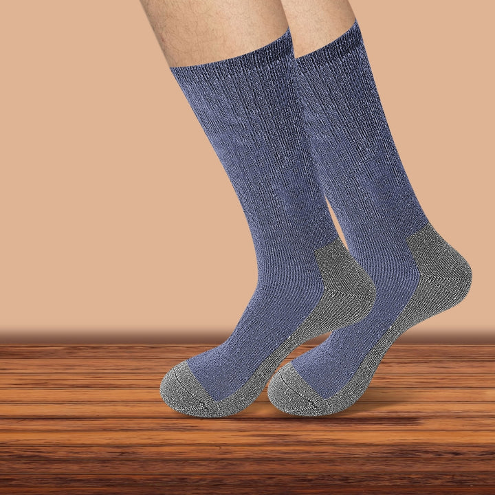 1-Pair of Randomly Selected Mens Comfy Breathable Merino Lamb Wool Socks Soft and Warm for Winter Comfort Image 9