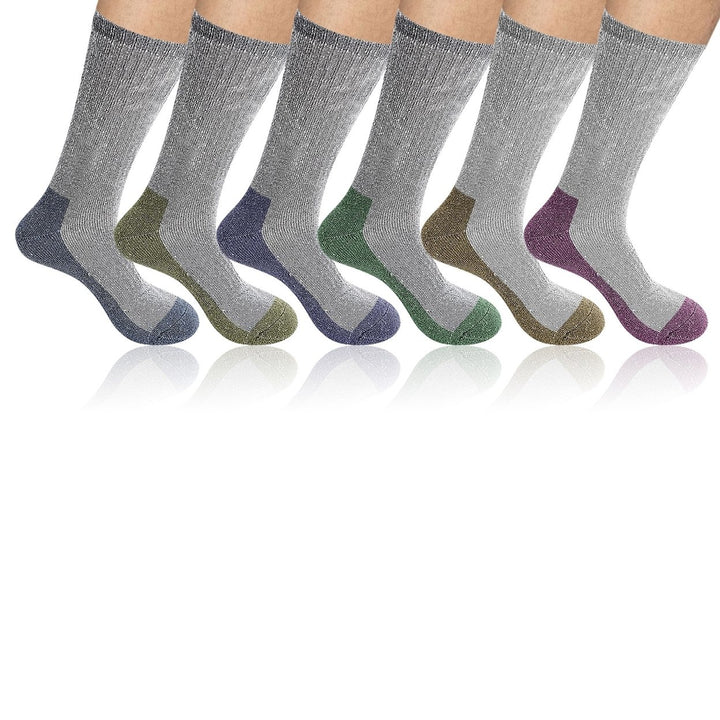 6-Pair of Randomly Selected Mens Comfy Breathable Merino Lamb Wool Socks Soft and Warm for Winter Comfort Image 4