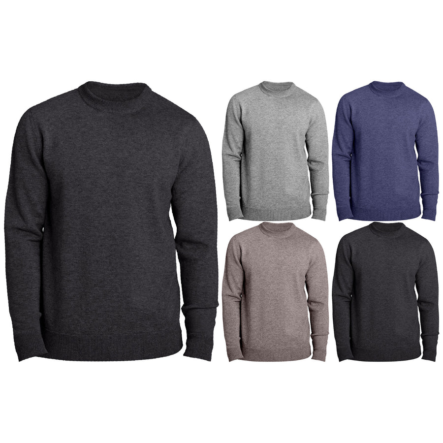 3-Pieces of Randomly Selected Mens Winter Warm Classic Comfortable Soft Crew Neck Sweater Image 1