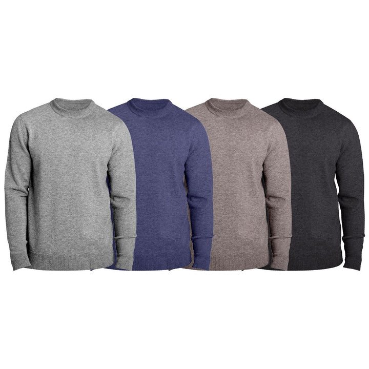 2-Piece Mens Winter Warm Classic Comfortable Soft Crew Neck Sweater Image 4