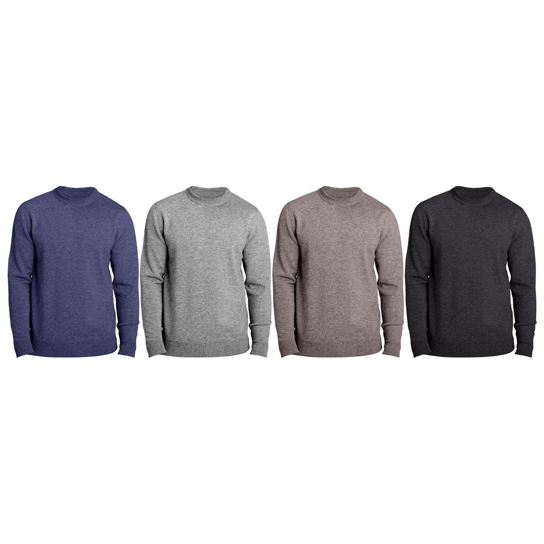 2-Piece Mens Winter Warm Classic Comfortable Soft Crew Neck Sweater Image 4