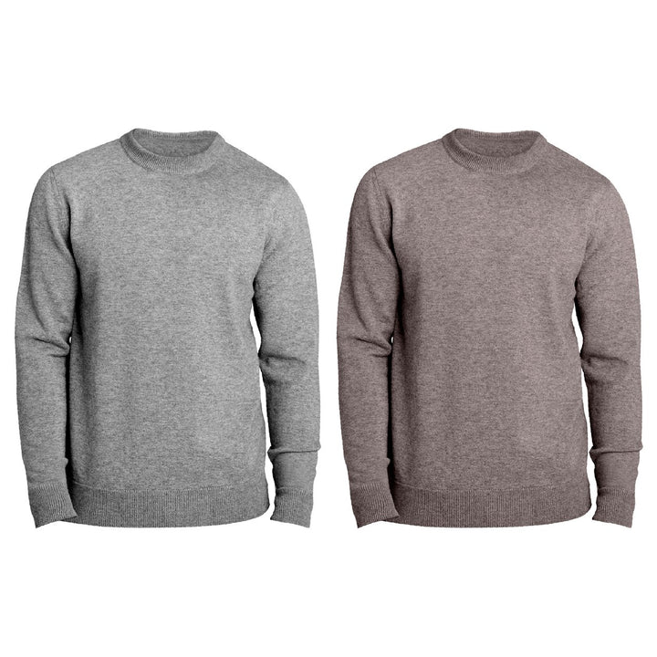 2-Piece Mens Winter Warm Classic Comfortable Soft Crew Neck Sweater Image 7