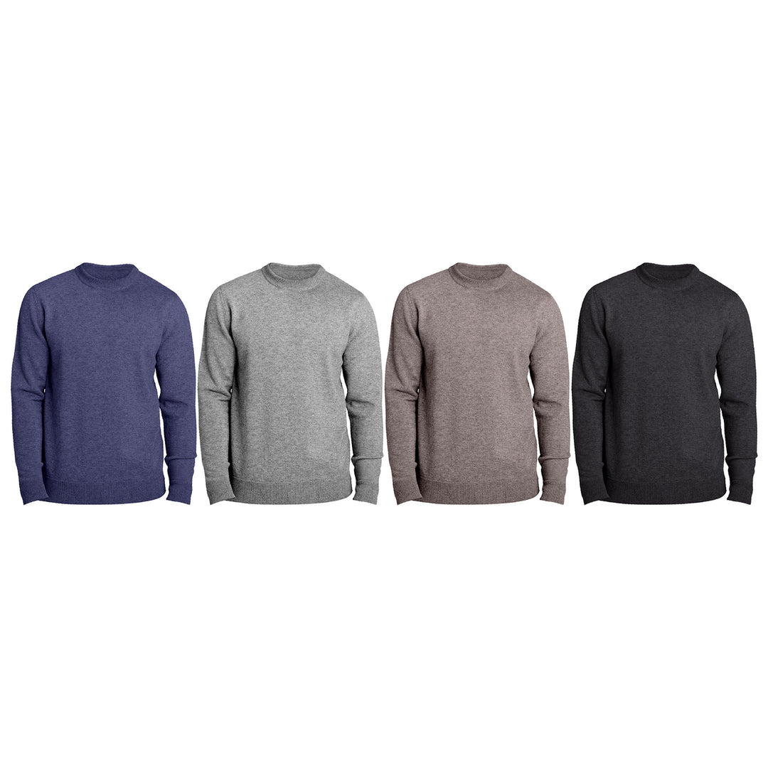 3-Pieces of Randomly Selected Mens Winter Warm Classic Comfortable Soft Crew Neck Sweater Image 9