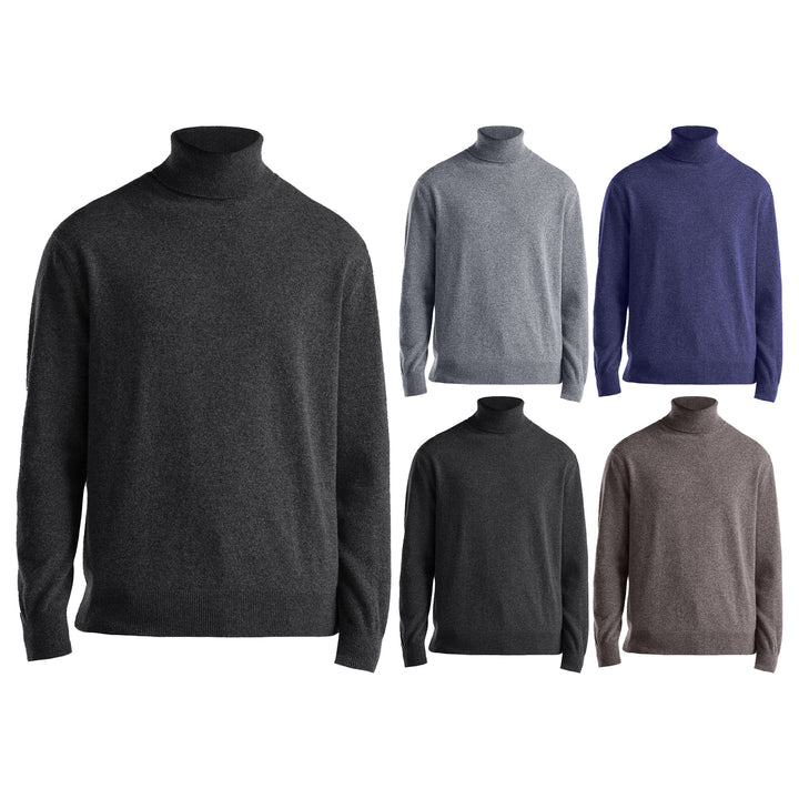 1-Piece Mens Ultra Soft Classic Winter Warm and Stylish Turtleneck Sweater Image 2