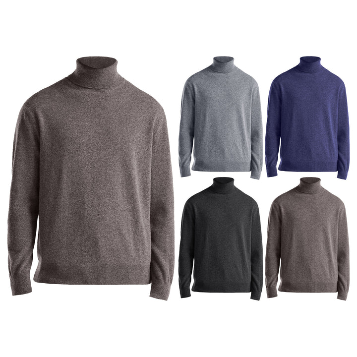 1-Piece Mens Ultra Soft Classic Winter Warm and Stylish Turtleneck Sweater Image 3