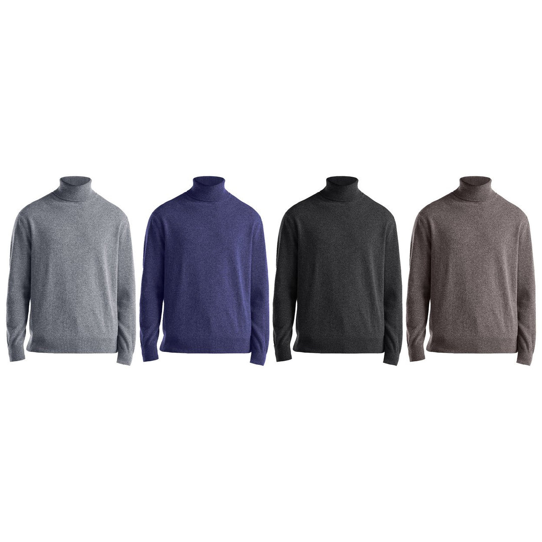 3-Pieces of Randomly Selected Mens Ultra Soft Classic Winter Warm and Stylish Turtleneck Sweater Image 1