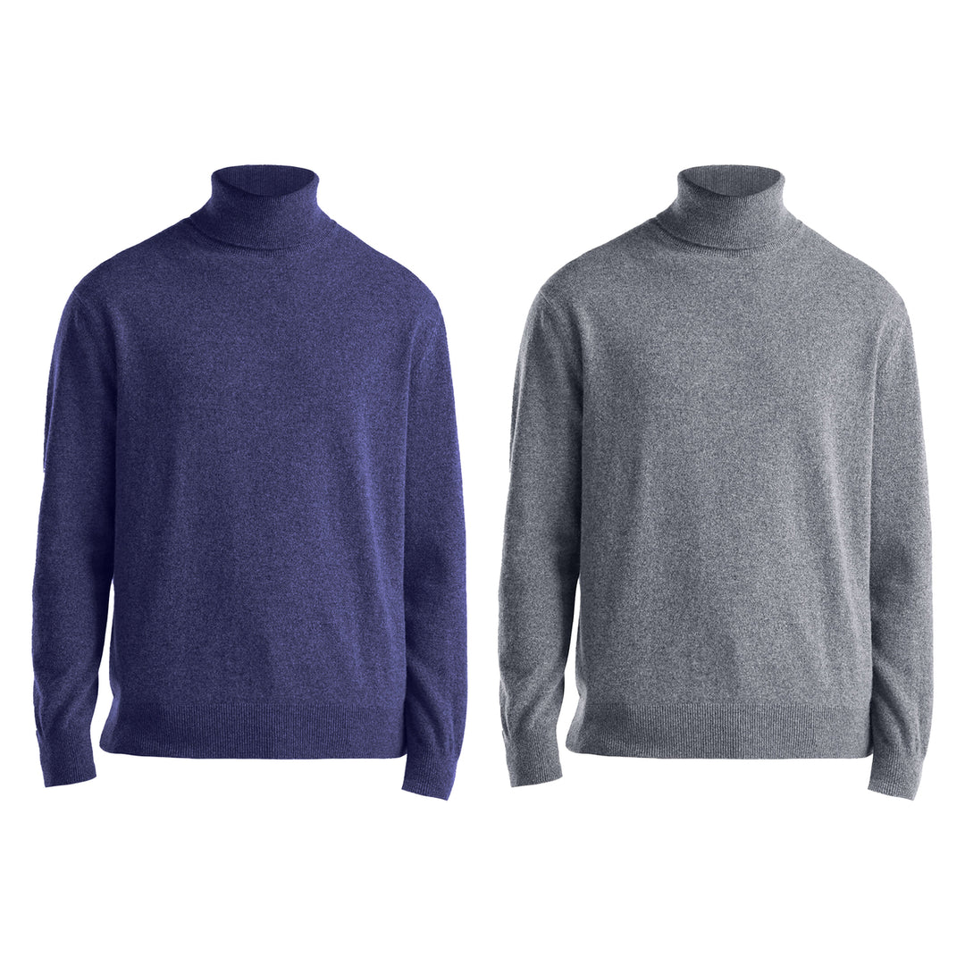 2-Piece Mens Ultra Soft Classic Winter Warm and Stylish Turtleneck Sweater Image 7