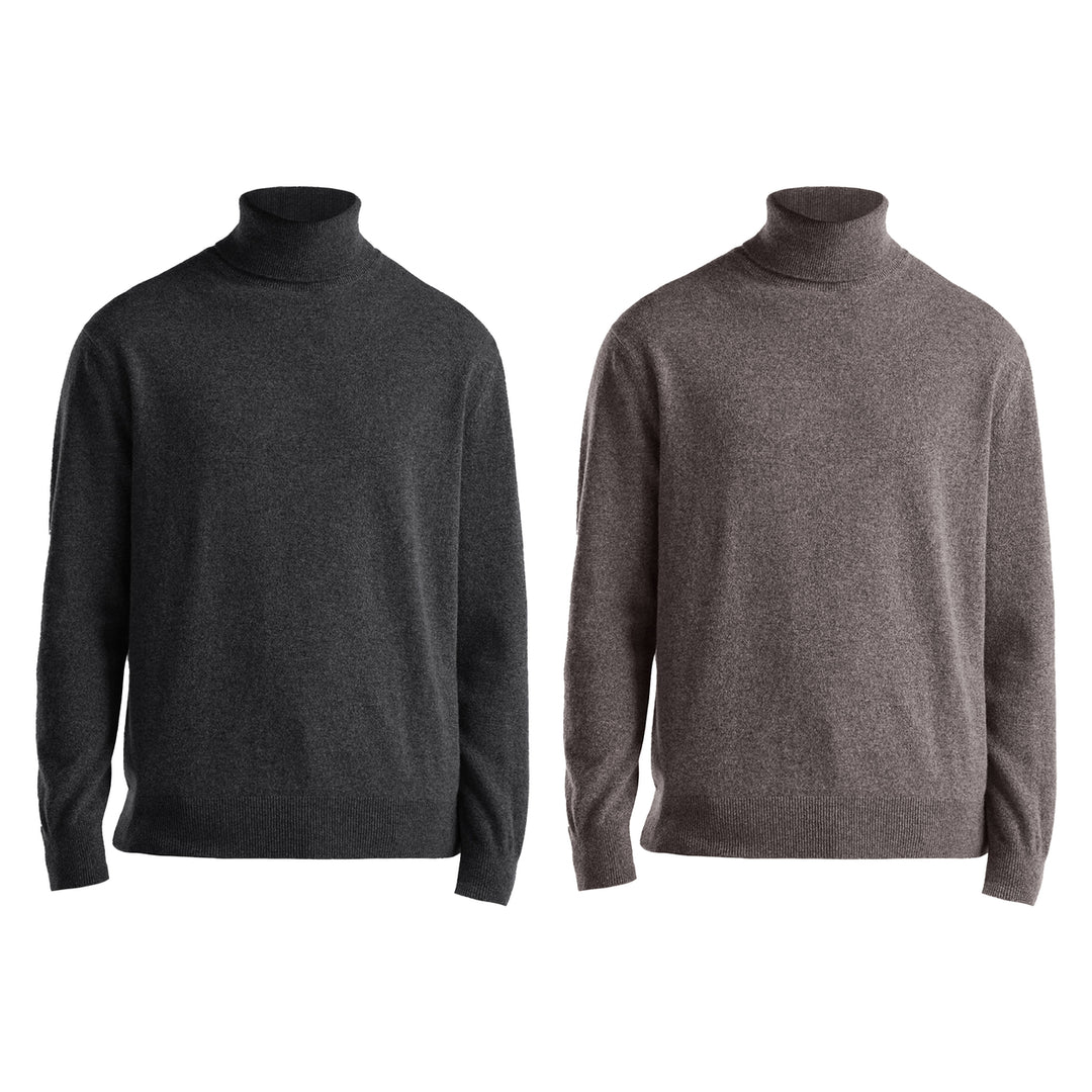 2-Piece Mens Ultra Soft Classic Winter Warm and Stylish Turtleneck Sweater Image 8