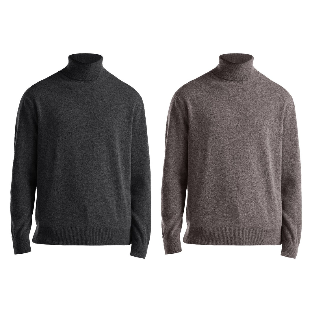 2-Piece Mens Ultra Soft Classic Winter Warm and Stylish Turtleneck Sweater Image 1